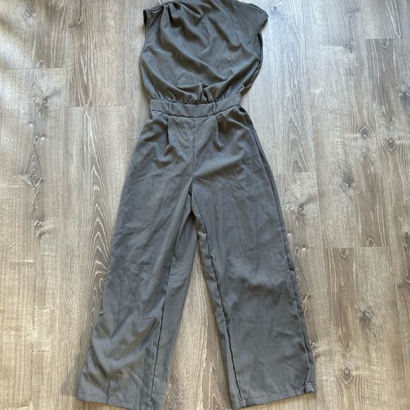 SHEIN Gray Wide Leg Jumpsuit Size Medium NWT - Picture 5 of 11